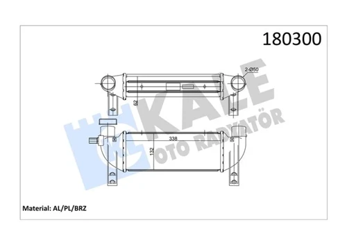 TURBO INTERCOOLER RADYATORU CONNECT 1.8TDCI 2002-2006 AL AL 2T1Q 9L440 AC 4548369