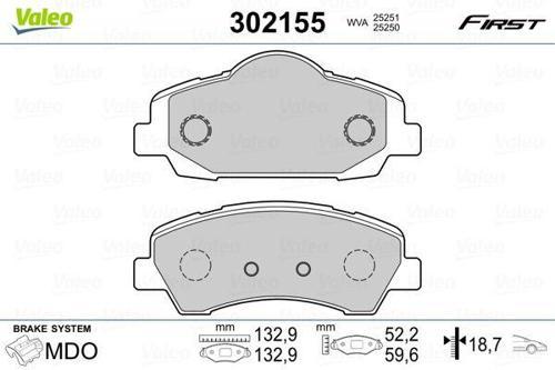 ÖN FREN BALATASI PEUGEOT P301 2012 P308 2013 CITROEN C-ELYSEE 2012 C4 2014 266MM 1608691380 1610699280