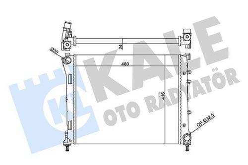 SU RADYATÖRÜ FIAT PANDA 1.3JTD 2012500-500C 1.3MTJ 1.4 165 2007 MT AC MEKANİK 480X416X24 51793589 51835026 51934450 52044997