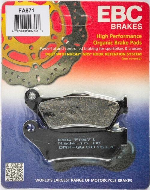 Fa671 2005-2010 BMW K 1200 R Uyumlu Arka Fren Balatası Organik Balata