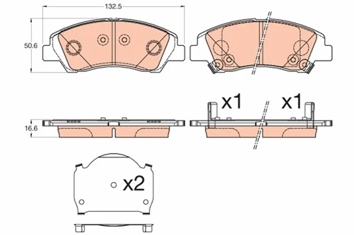ÖN BALATA HYUNDAI İ10 1.0-1.2 2013 58101B9A70 WVA25976