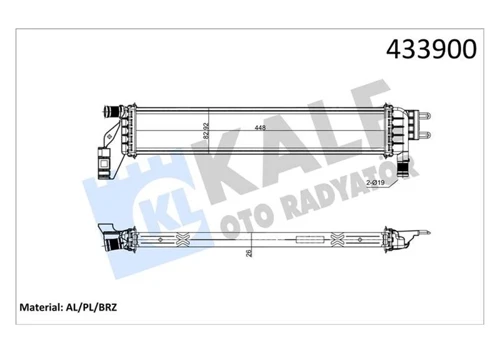 YARDIMCI SU RADYATÖRÜ RENAULT EXPRESS 2021 DACIA SANDERO 2 2012 LOGAN MCV 2 2013 DOKKER 2018-2021 LODGY 2018 DUSTER 2 2018 1.5DCI AL/BRZ 44810831026 214108831R