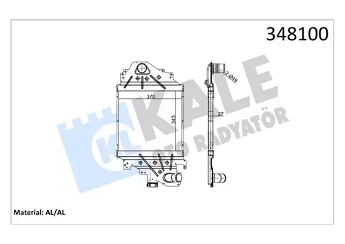 TURBO RADYATÖRÜ INTERCOOLER CLIO 2 1.5DCI AL/PL/BRZ 345X370X27 8200252209