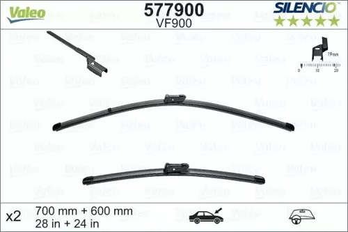ÖN SİLECEK SILENCIO FLAT 70CM 60CM MUZ TİPİ ASTRA K 2015 -C4-COUPE B5 2004 P307 CC T5 2003-2005 95519040 95528637 95525445 6426SQ