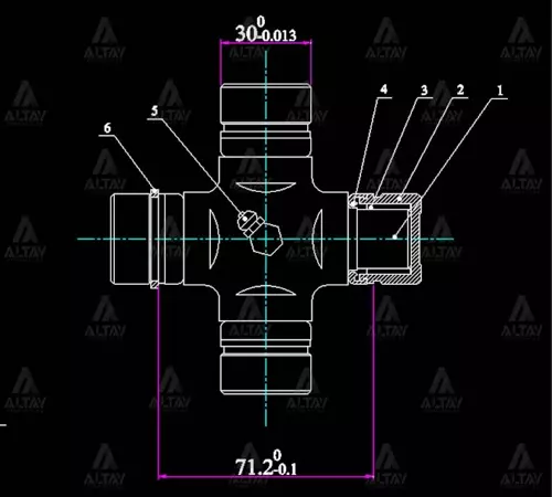 İSTAVROZ MAFSAL (ŞAFT) L-200 2006 4X2 / 4X4 (101MM 10 30MM İÇTEN SEGMAN) GUM 99