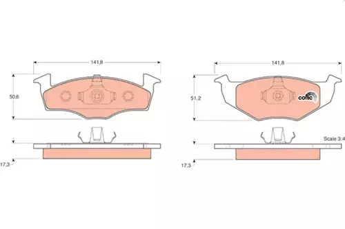 ÖN BALATA POLO 1995-2001 FABIA 2002-2014 CORDOBA 1998-2005 GDB1274 17.30 MM 6N0698151 6N0698151C