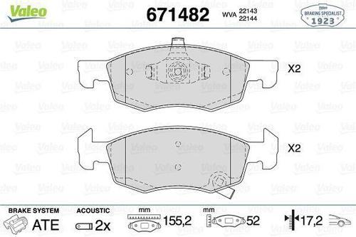 ÖN FREN BALATASI CORSA E 2014  14 JANT ARKA KAMPANALI FRENLER İÇİN 95517028 1605280 95524972