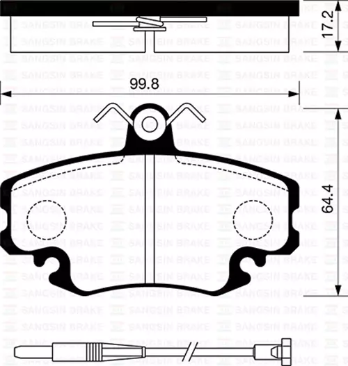 ÖN BALATA FİŞLİ RENAULT R9-R19-R21-CLIO I-2-MEGANE 1-TWINGO-LOGAN-SANDERO-SOLENZA 7711130071 7701204833 WVA21404