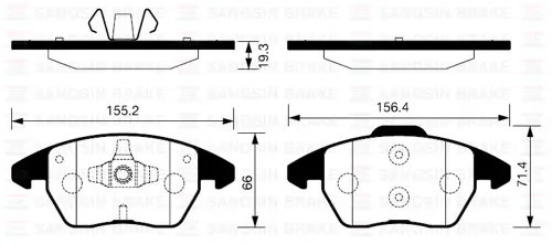 ÖN BALATA P307 2003 207 1.6 2007 308 2007 3008 2009 C4 2004 GDB1605 4252 60 4253 43 WVA23589