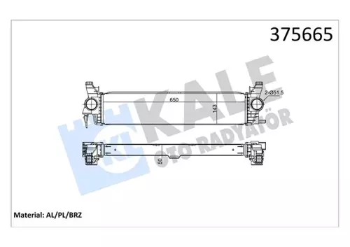 TURBOSARJ RADYATORU MERCEDES VITO W447 2014 A4475010501