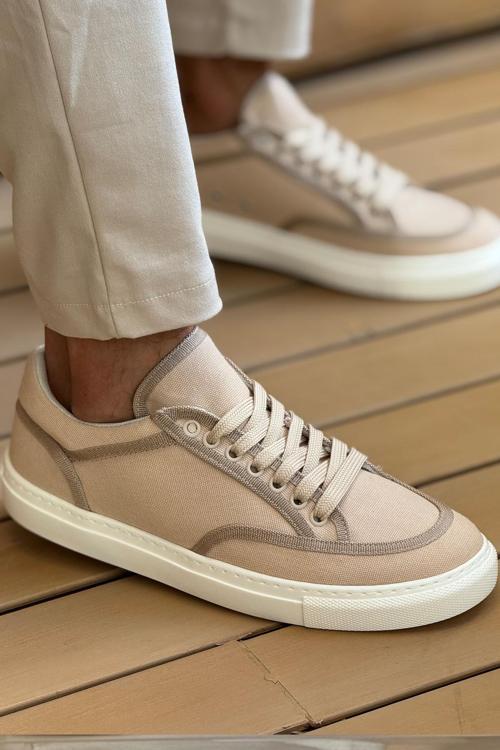 CH2505 - Keten Erkek Ayakkabı BEJ/BEJ