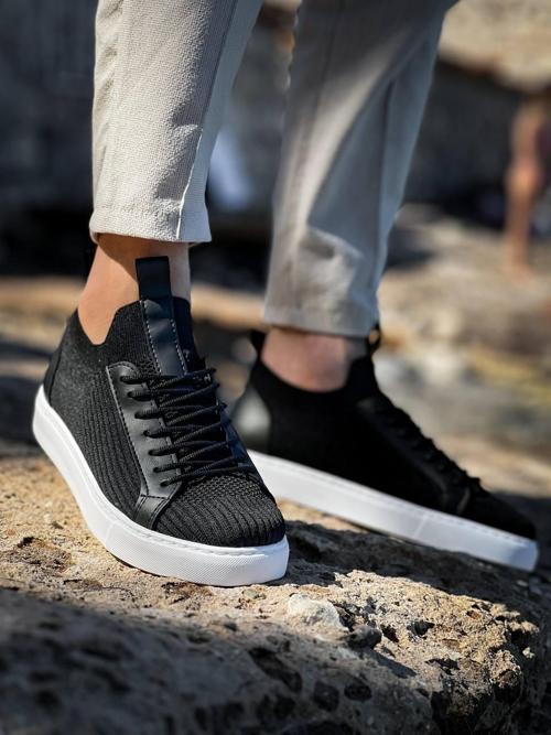 KB-112   Kuback Siyah Triko Bağcıklı  Günlük Erkek  Ayakkabı