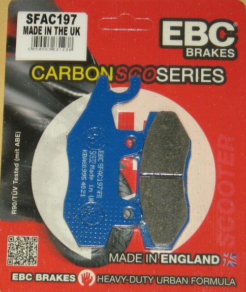 Sfac197 2008-2012 Kymco Agility 16+ 150 Uyumlu Arka Fren Balatası Karbon Balata