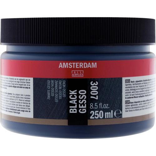 Amsterdam 3007 Black Siyah Gesso 250 ml.