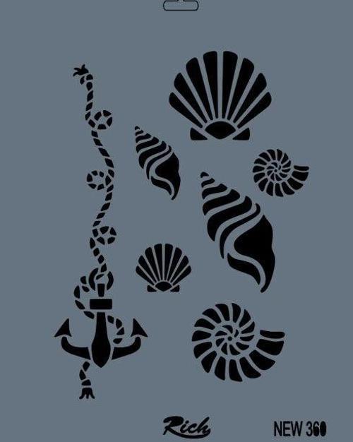 Stencil Boyama Şablonu 25x35 cm. NEW-360