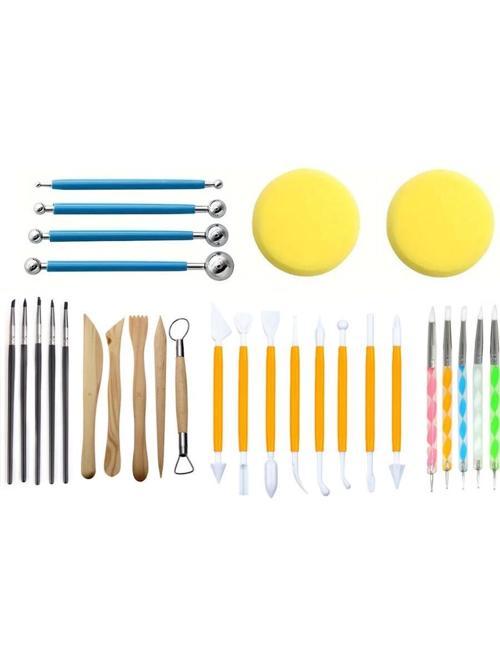 Seramik Heykel Polimer Kil Şekilendirme Modelaj Detay Seti 29 Parça