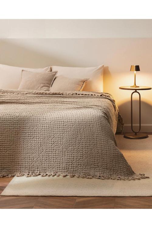 Lodos Home Tek Kişilik Yatak Örtüsü 160x230 cm -Bej