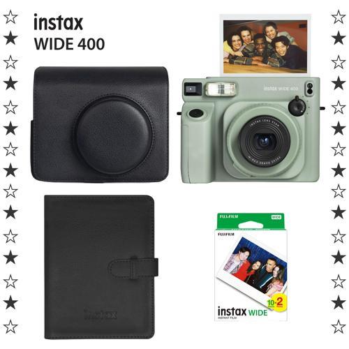 Wide 400 Yeşil Fotoğraf Makinesi Deri Çanta Albüm ve 20'li Film Hediye Seti-FOTSI218-S4-20-DA