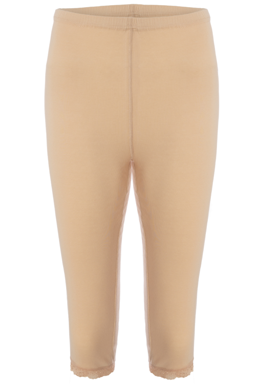 %100 Pamuk Bayan Dantelli Kapri Tayt 422