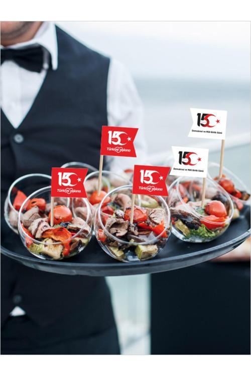 15 Temmuz Temalı Bayraklı Kürdan – Kurumsal Etkinlik Ve Anma Törenleri Için Özel Üretim