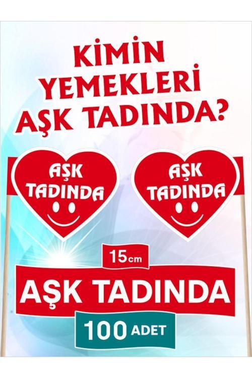 15 Cm, 100 Adet - Aşk Tadında Kalp Model