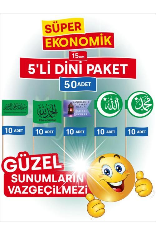 15 Cm 50 Adet - 5'Li Dini Paket Her Modelden 10'Ar Adet Süper Ekonomik Paket lar