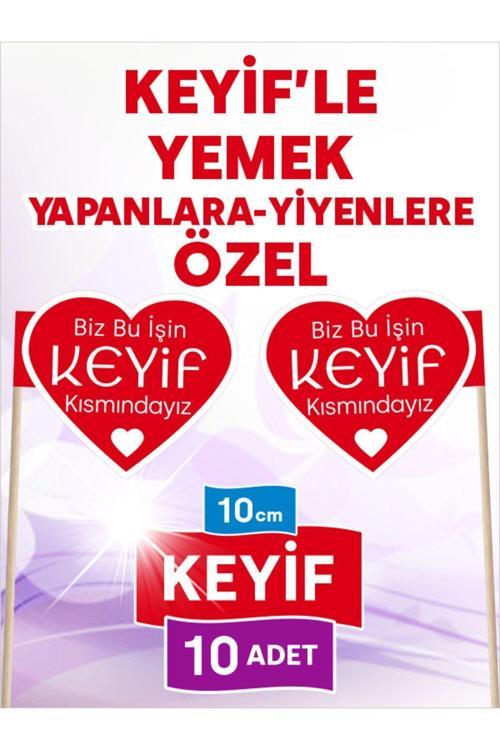10 Cm, 10 Adet - Biz Bu Işin Keyif Kısmındayız , Özel Kalp Model