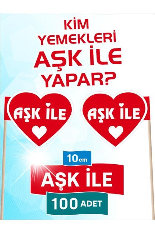 10 Cm, 100 Adet - Aşk Ile
