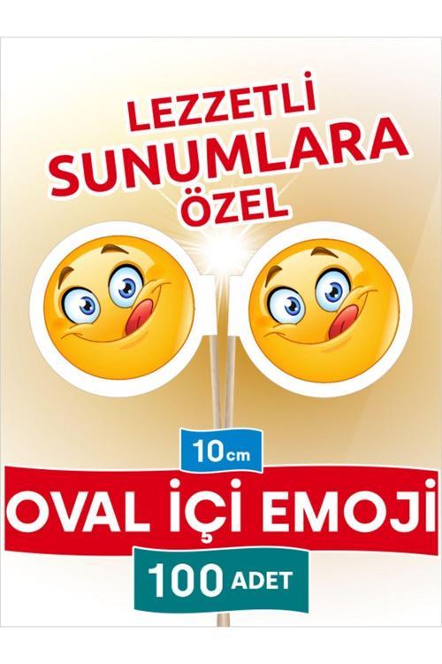 10 Cm, 100 Adet - Lezzetli Sunumlara Özel Oval İçi Emoji