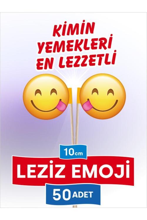 10 Cm, 50 Adet - En Lezzetli Yemeklere Özel Emoji Yuvarlak Model Ürünleri