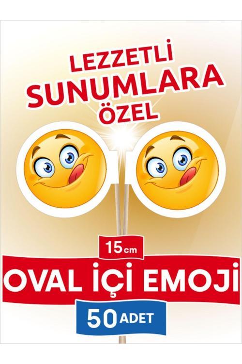 15 Cm, 10 Adet - Lezzetli Sunumlara Özel Oval İçi Emoji