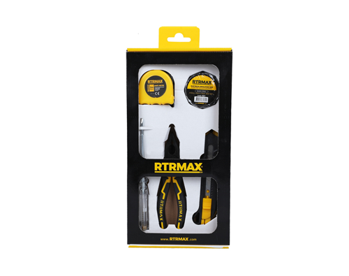 RTRMAX 5 Lİ SET(PENSE-METRE-K.KALEMİ-ELK.BANTI-M.BIÇAĞI)