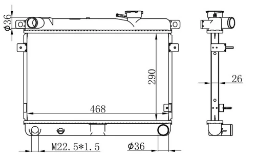 RADYATOR M131 ESKI MODEL-YENI MODEL BRAZİNG MT 290104581026 850080770 5953475 85005296