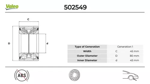 ON TEKERLEK RULMANI KIT VW CALIFORNIA 2.5 1998.20052003.04 701501287D 7D0498625