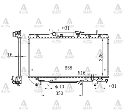 RADYATÖR SU CORONA 1992-1995 / CARINA 1996-1997 A-T BRAZING 16400 74790