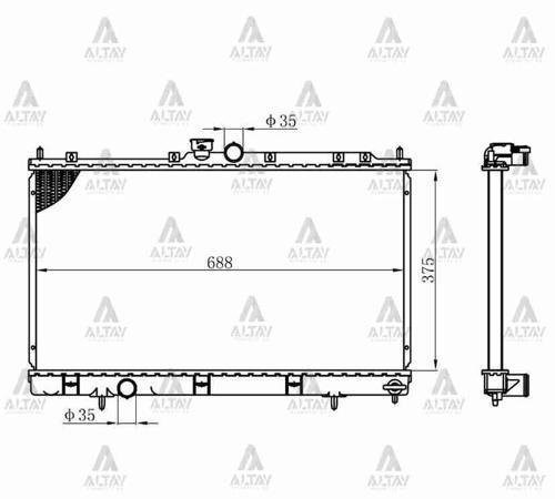 RADYATÖR SU LANCER 2003-2008 1.6 M-T BRAZING MR968856 MT968857
