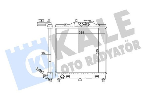 RADYATÖR KIA PICANTO AL/PL/BRZ 395X355X16 2531007011 2531007000 2531007010