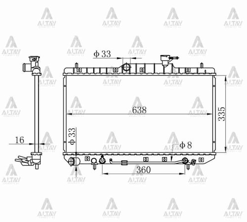 RADYATÖR SU ACCENT 2003-2006 1.3 / 1.6 A-T BRAZING 25310 25100