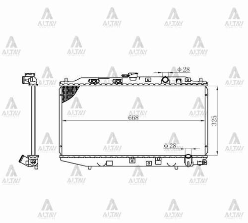 RADYATÖR SU CIVIC 1988-1991 / CRX 16MM M-T BRAZING 19010 PM4 003