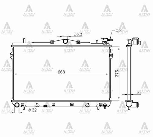 RADYATÖR SU ELANTRA 1996-2001 M-T BRAZING 25310 29000