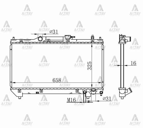 RADYATÖR SU AVENSIS 1998-2000 M-T BRAZING 16400 03180