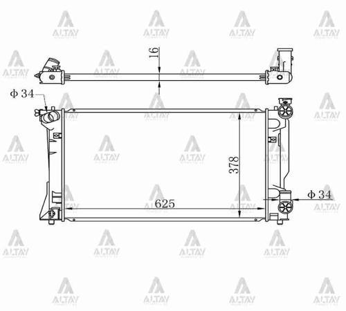 RADYATÖR SU AVENSIS 2003-2008 2.0 BENZİNLİ M-T BRAZING 16400 0H110