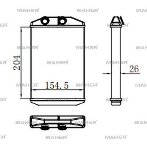 RADYATÖR KALORİFER KANGOO 2008 / MASTER 3 2010 / CITAN 2012 BRAZING 7701209819