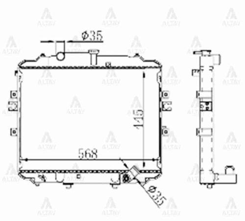 RADYATÖR SU H-100 KAMYONET 2005-2018 26MM M-T BRAZING 25310 4F400