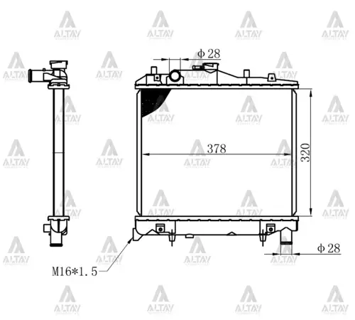 RADYATÖR SU PRIDE 1.1 / 1.3 1993 M-T BRAZING KK150 15 200