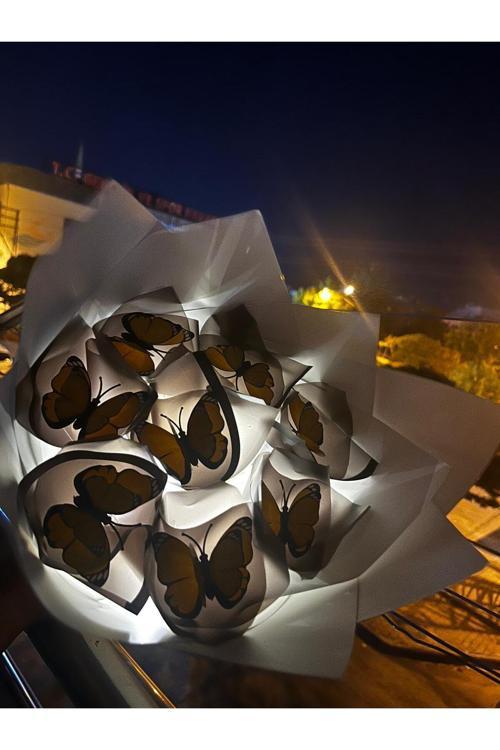 Letli Sarı Kelebek Buketi