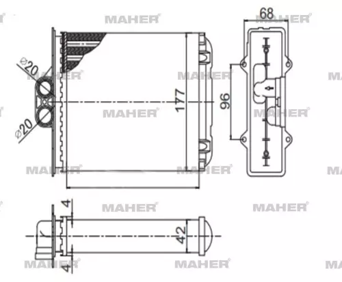 RADYATÖR KALORİFER VECTRA B 1996-2002 KLIMALI MEKANİK 1618110 1618049