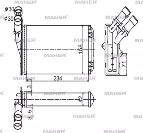 RADYATÖR KALORİFER BERLINGO 1996-2008 / PARTNER 1996-2008 MEKANİK 644878