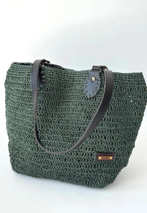 Fonny Yeşil Örgü Çanta