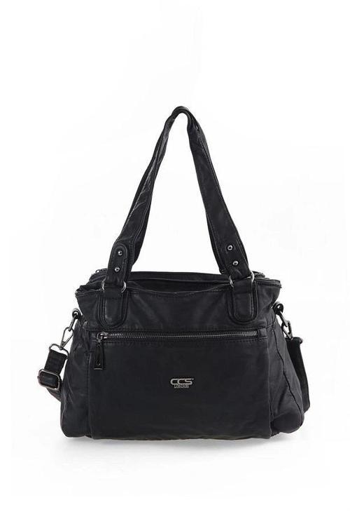 Zuwer Siyah Cilt Omuz Çantası